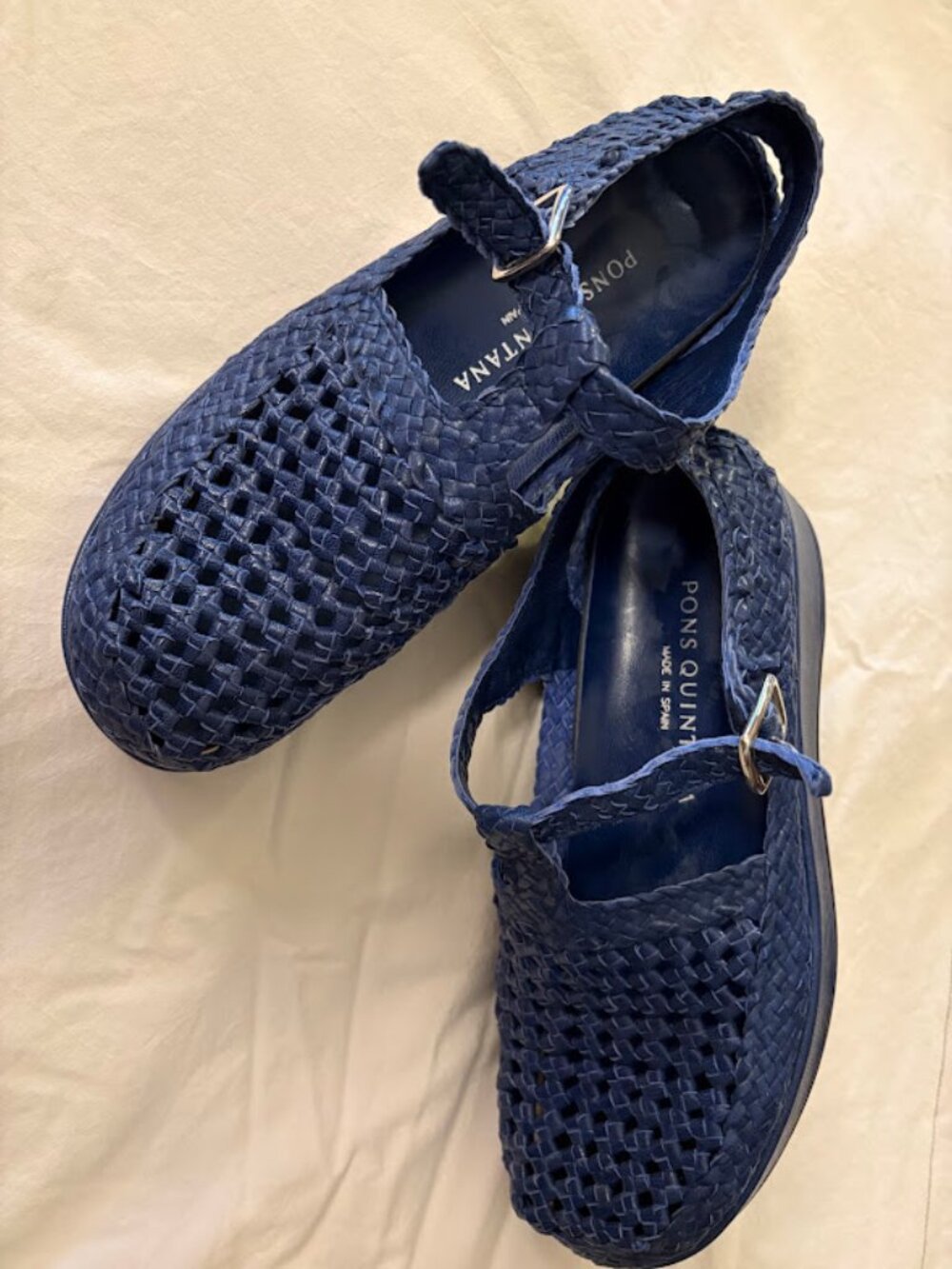 Iconic Pons Quintana blue leather sandals. European size 40. - Picture 2 of 6